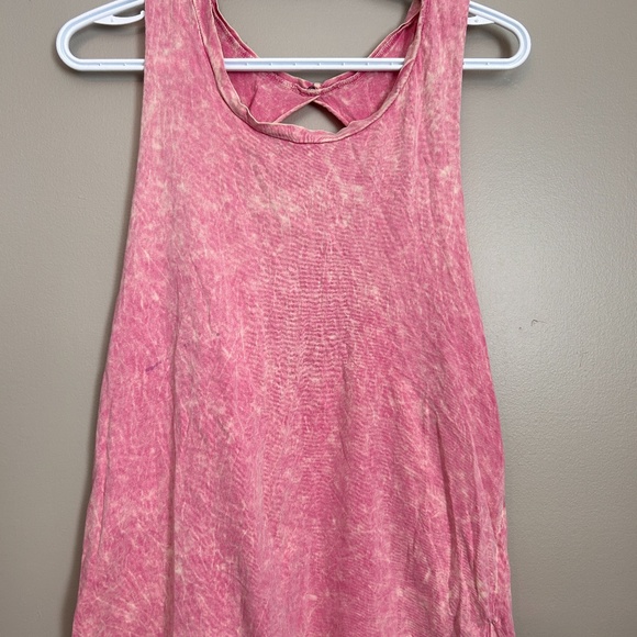 Pink Tie-Die Cutout Shirt - Picture 1 of 3